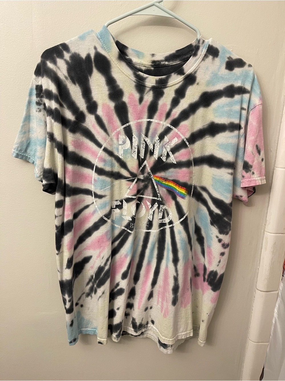 Pink Floyd Black, Pink & Blue Tie-Dye Band Tee